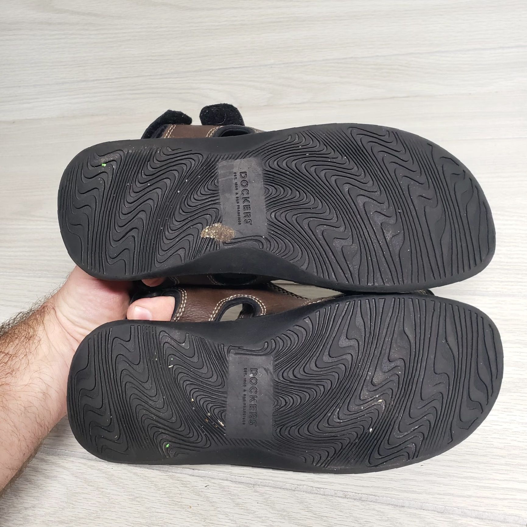 Dockers DOCKERS Sport Sandals Adjustable Strap Hook & Loop Fusion Footbed Adult Men US 8 Brown 8 Soccer Footwear Mens Size ONE SIZE - 5 Thumbnail
