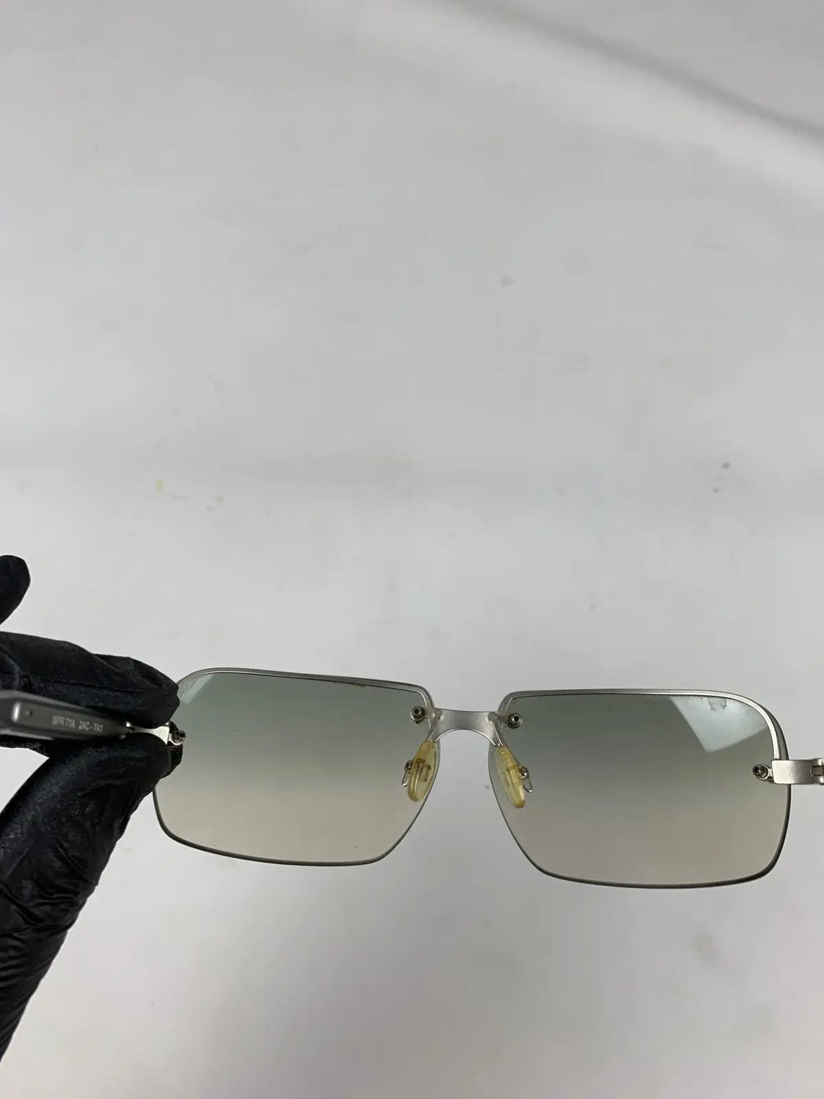 Prada PRADA Sunglasses Rimless Sport Metal Frame Shield Wrap Size ONE SIZE - 7 Thumbnail