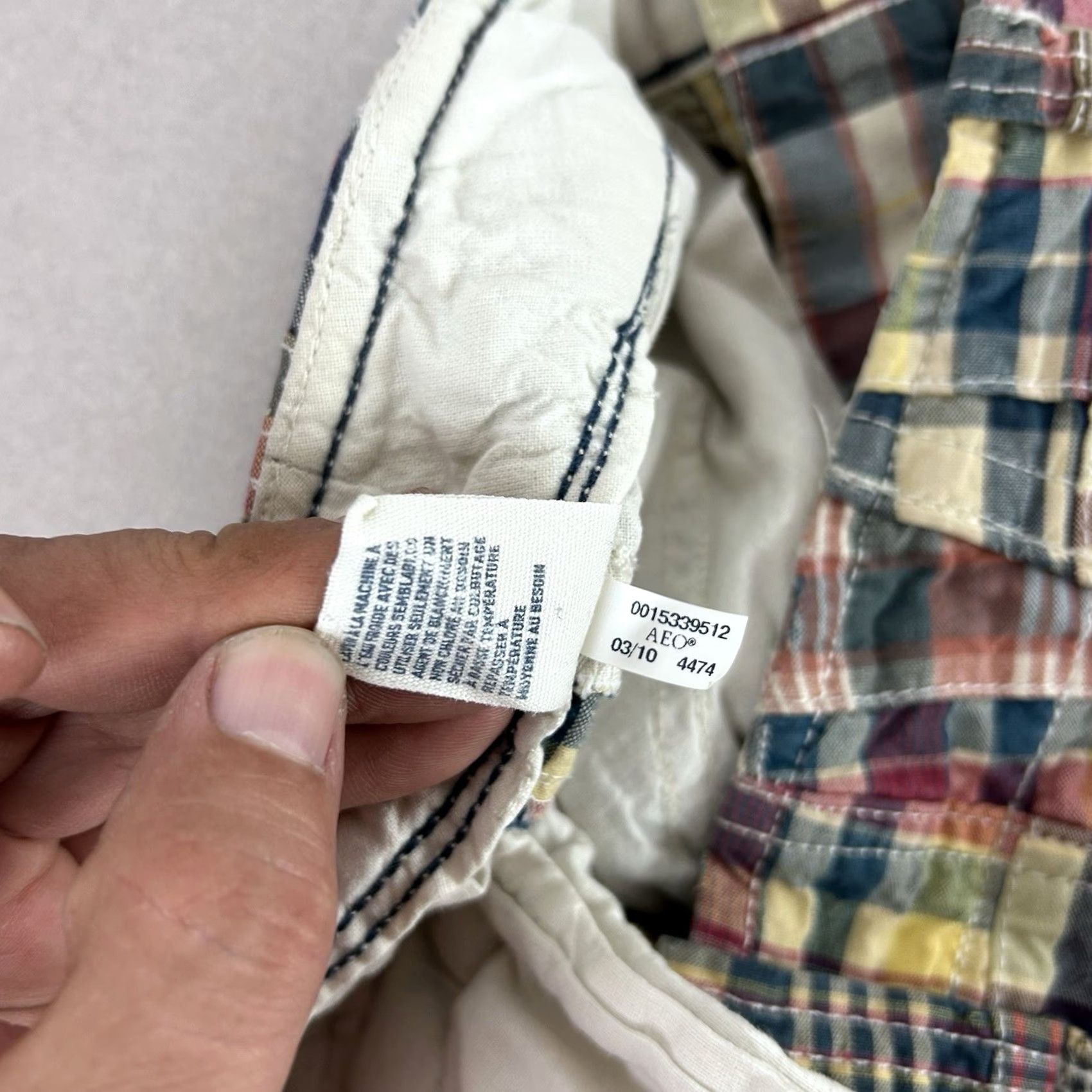 American Eagle Outfitters AMERICAN EAGLE Outfitters Shorts Mens 28 Plaid Patchwork Classic Length Bermuda Casual Travel Workwear Multicolor Cotton Button? Zip Pocket Size US 28 / EU 44 - 7 Thumbnail