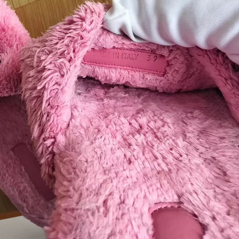 Prada Prada Pink Teddy Slippers Size 39-2506 Size US 8 / IT 38 - 6 Thumbnail