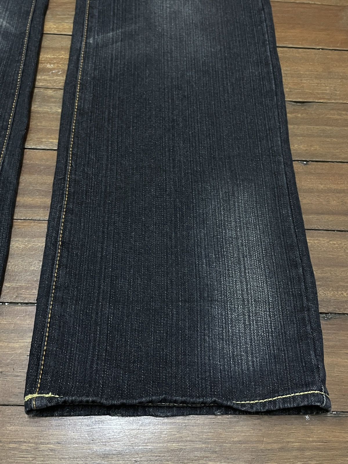 Le Grande Bleu (L.G.B.) Rare Design Vintage Brand Stone Touch Flared Jeans 2000s Size US 34 / EU 50 - 6 Thumbnail