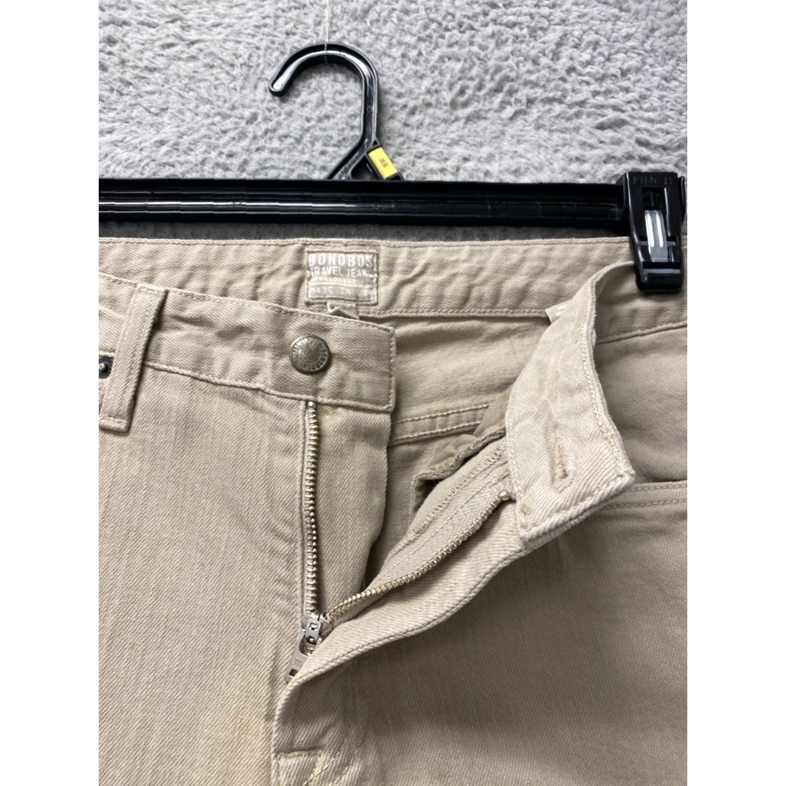 Bonobos BONOBOS Jeans Men’s Size 32x29 Tan Slim Denim Cotton Blend Stretch Straight 5-Pocket Men’s Jeans Size US 32 / EU 48 - 3 Thumbnail
