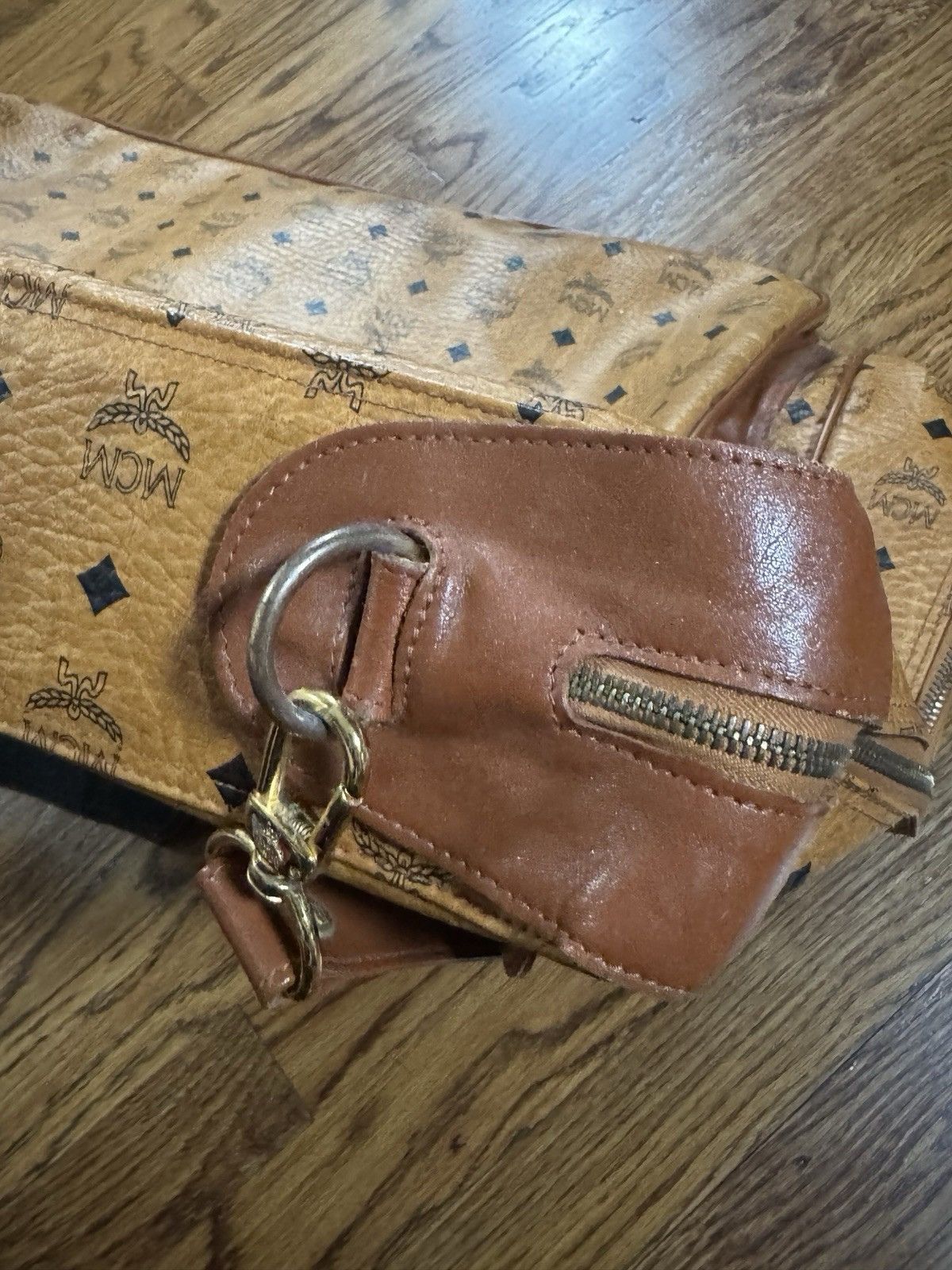 MCM Vintage Men’s MCM Monogram Cognac Leather Garment Bag Size ONE SIZE - 16 Thumbnail