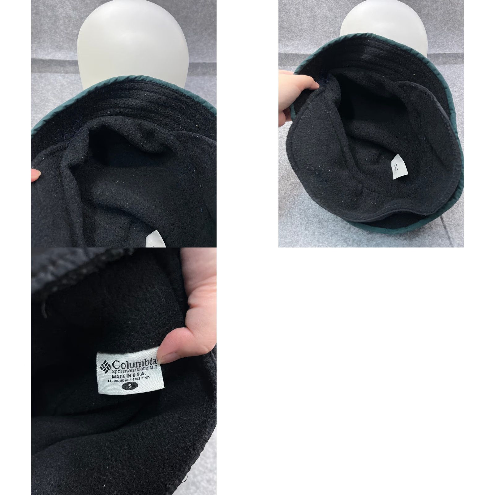 Vintage Columbia Bucket Hat Adult M Teal Cotton Poly Fleece Neck Flap Camp Made USA Unisex Adults Hat/Cap Fishing Outdoor Beach 90s Mens Size M / US 6-8 / IT 42-44 - 9 Thumbnail