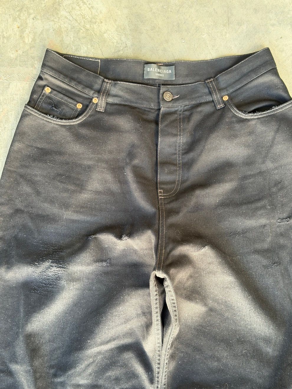 Balenciaga Balenciaga Black Baggy pre-distressed Denim Size US 32 / EU 48 - 2 Thumbnail