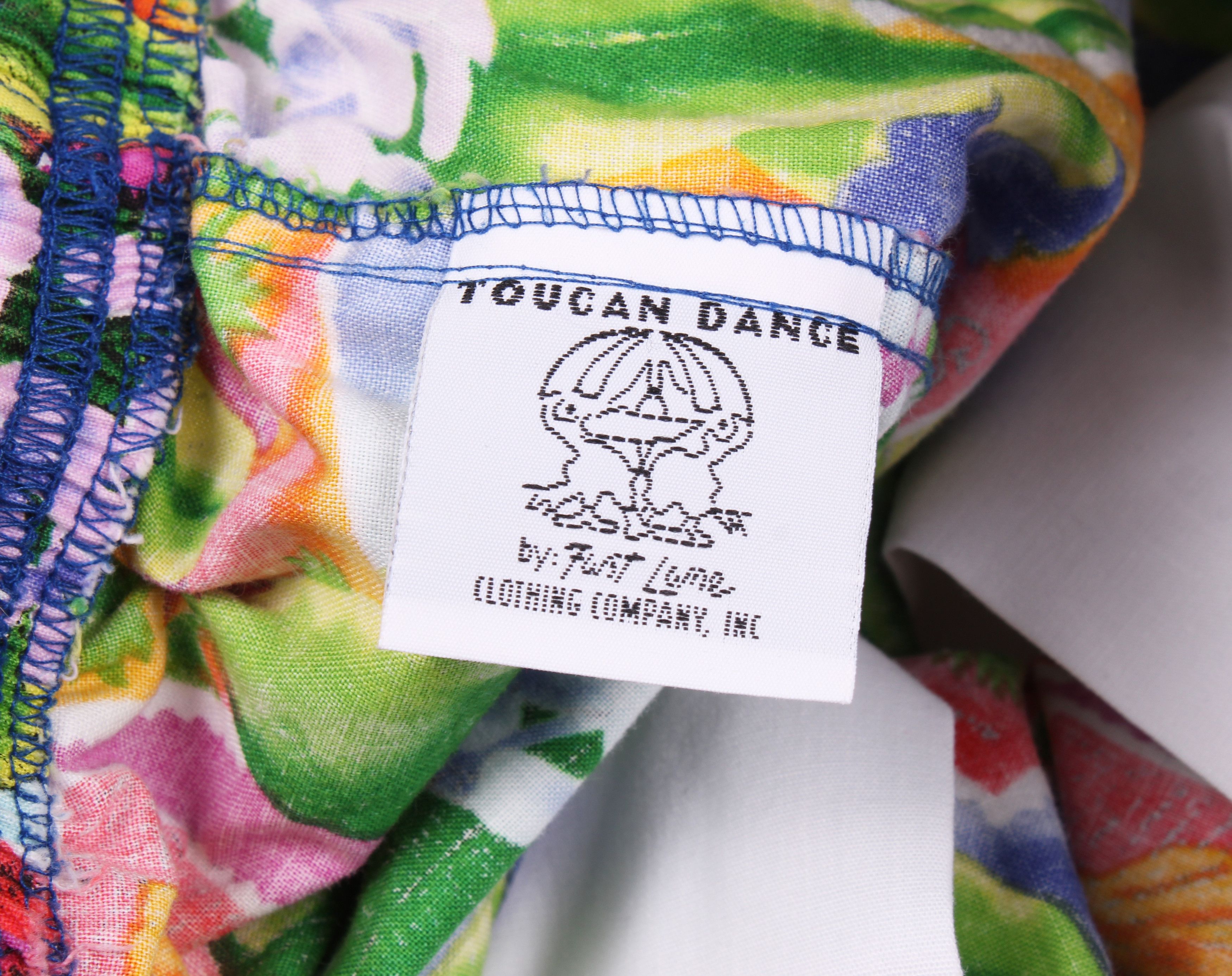 Vintage Toucan Dance Fast Lane Hawaiian Shirt + Shorts Set Size US M / EU 48-50 / 2 - 9 Thumbnail