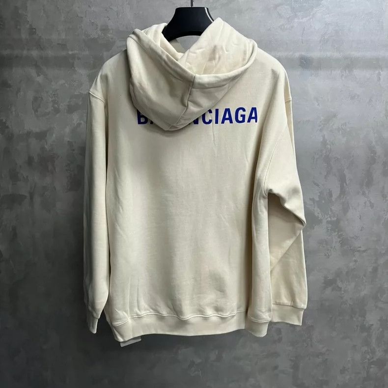 Balenciaga Balenciaga Off-white solid fleece hooded pullover Size US S / EU 44-46 / 1 - 2 Thumbnail