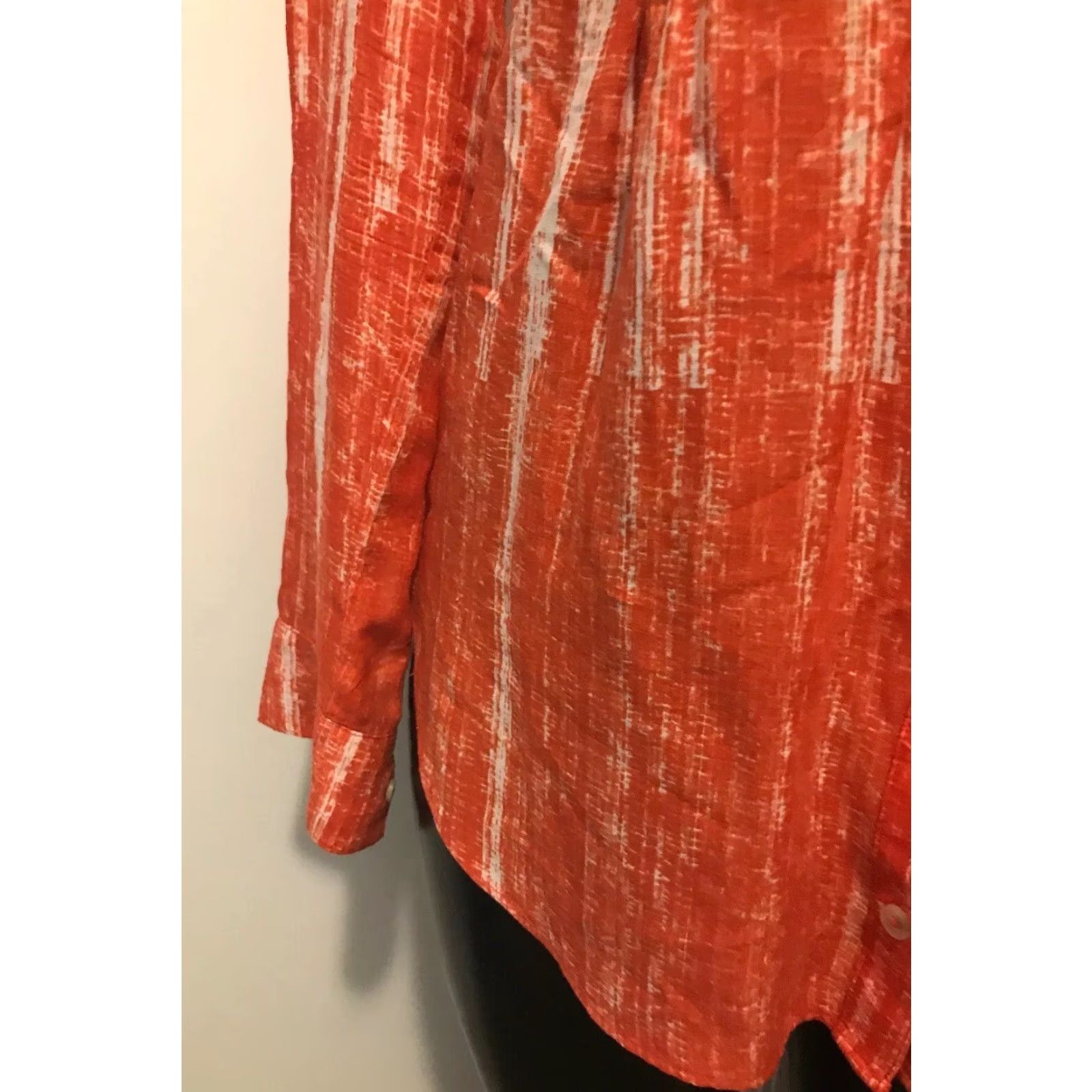 Vintage Maeve Anthropologie Red White Button Down Long Sleeve Tunic Blouse Size 4 Size M / US 6-8 / IT 42-44 - 6 Thumbnail