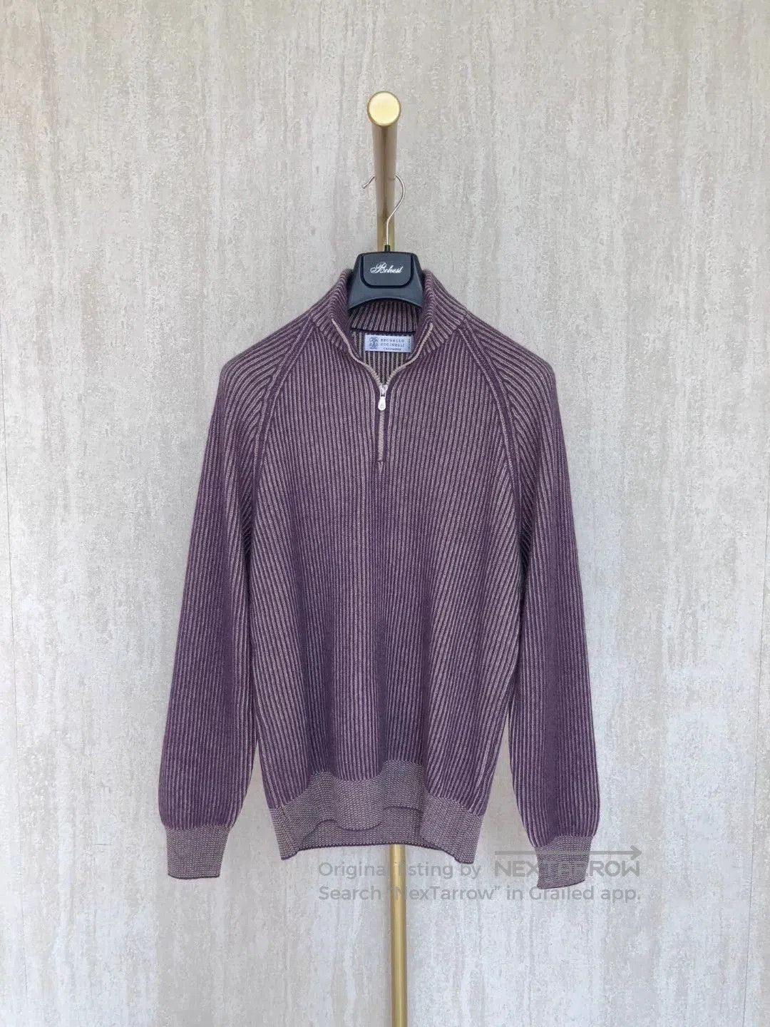 Brunello Cucinelli Brunello Cucinelli Purple Cashmere Sweater. Size US M / EU 48-50 / 2 - 1 Thumbnail