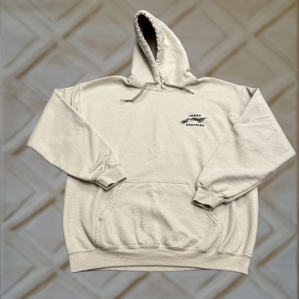 Vintage Joans Brothers The Album Mountain Graphic Hoodie Pullover Sweatshirt Mens Large Beige Polyester Cotton Hooded Regular Fit Men's Sweatshirt Hoodie Size US L / EU 52-54 / 3 - 1 Thumbnail