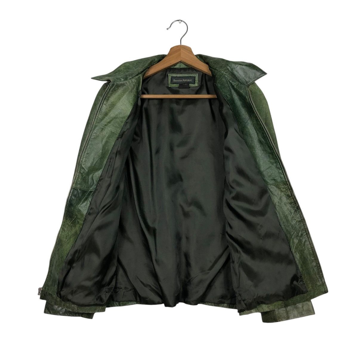 Japanese Brand 🔥VINTAGE BIKER CROPPED LEATHER JACKET BANANA REPUBLIC Size US M / EU 48-50 / 2 - 15 Thumbnail