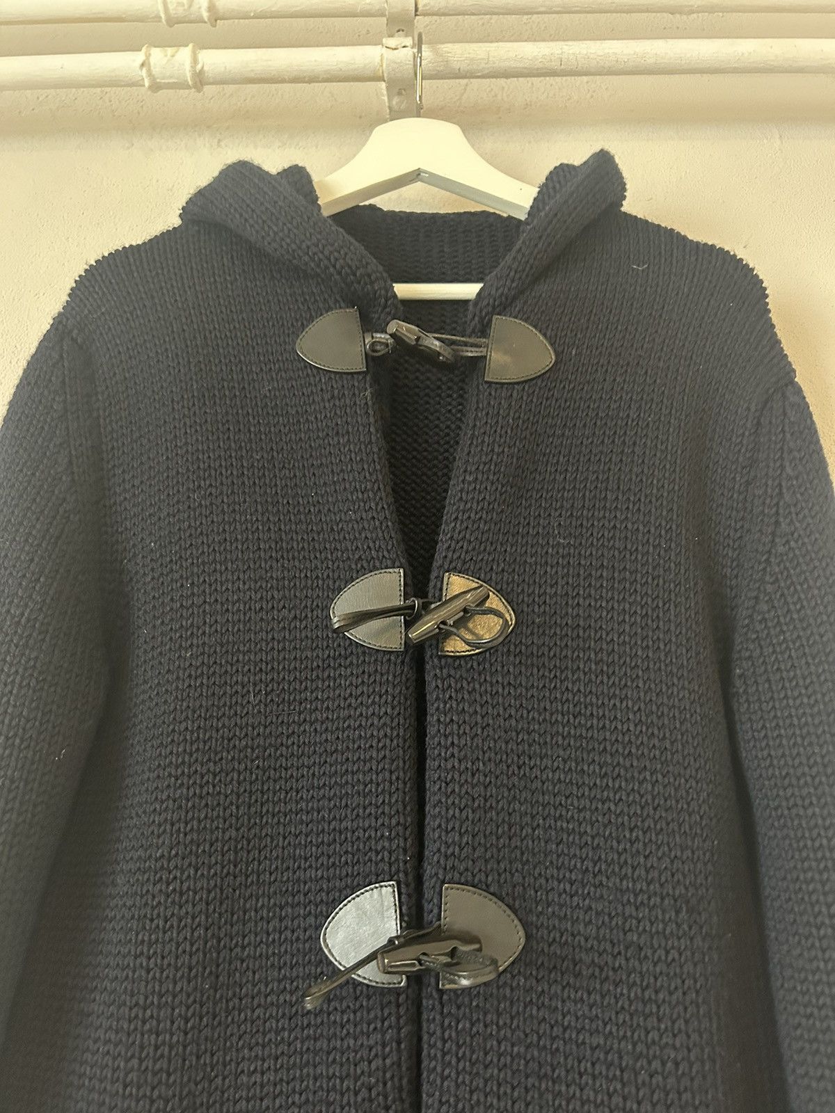 Prada Prada Hooded Toggle Knit Jacket - Size 50 Size US M / EU 48-50 / 2 - 8 Thumbnail
