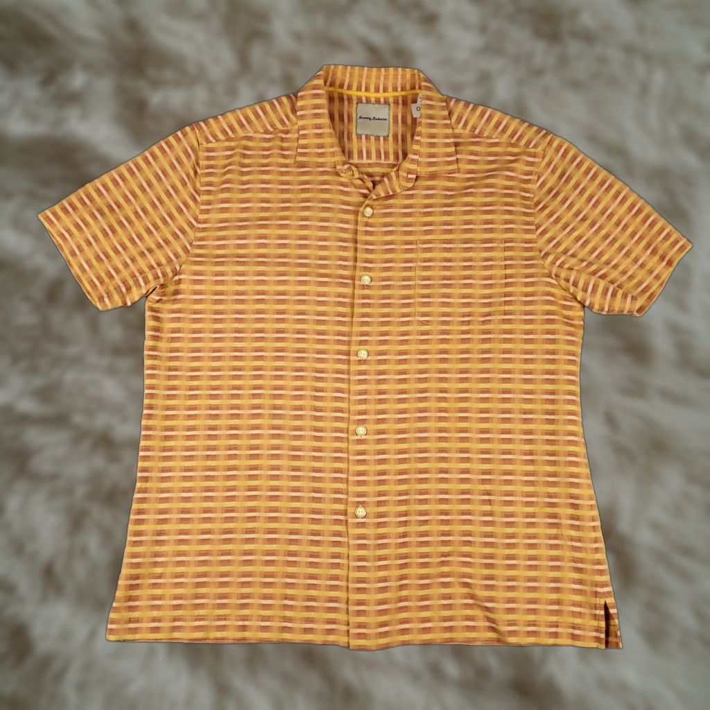 Tommy Bahama Tommy Bahama Shirt Mens XL Orange Silk Hawaiian Button Up Short Sleeve Size US XL / EU 56 / 4 - 1 Thumbnail