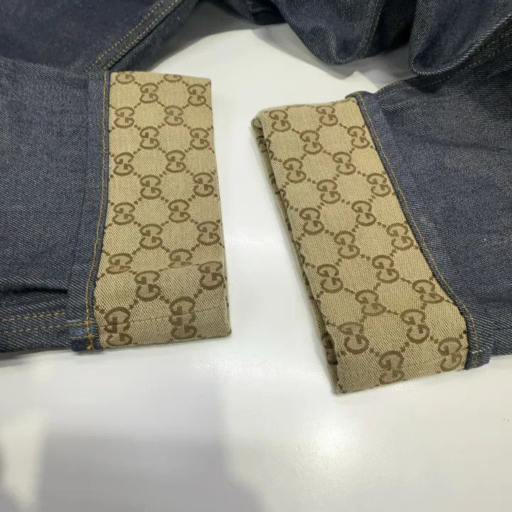 Gucci Gucci Gucci FW22 Color Block Relaxed Denim Pants -2506 Size US 34 / EU 50 - 7 Thumbnail