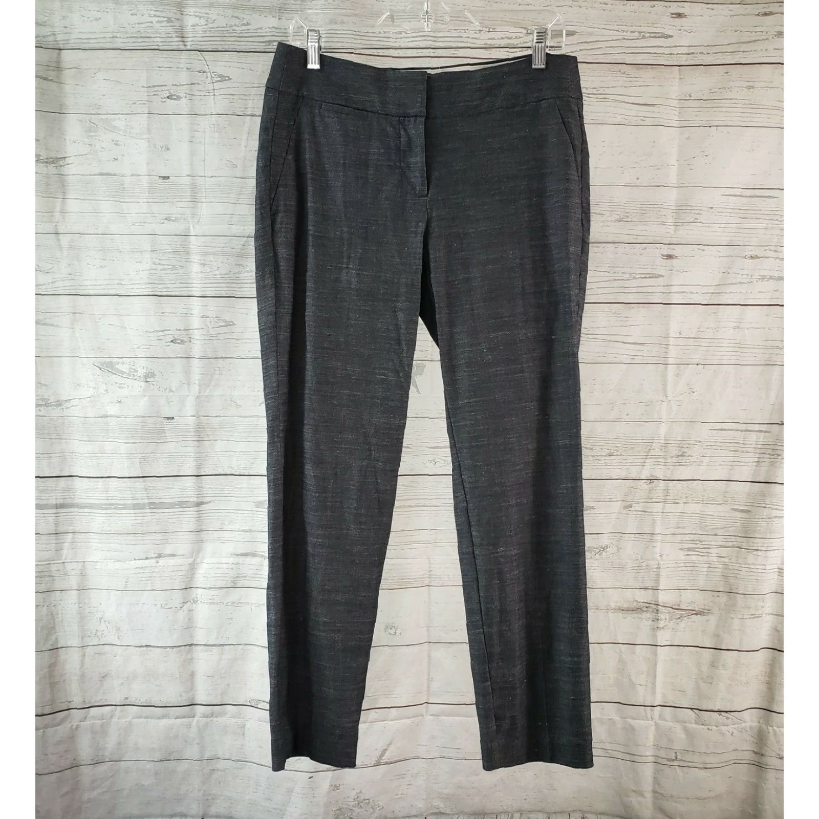 Ann Taylor Ann Taylor LOFT Womens Julie Ankle Pants Sz 4 Blue Mid Rise Rayon Blend Size 27" / US 4 / IT 40 - 2 Thumbnail