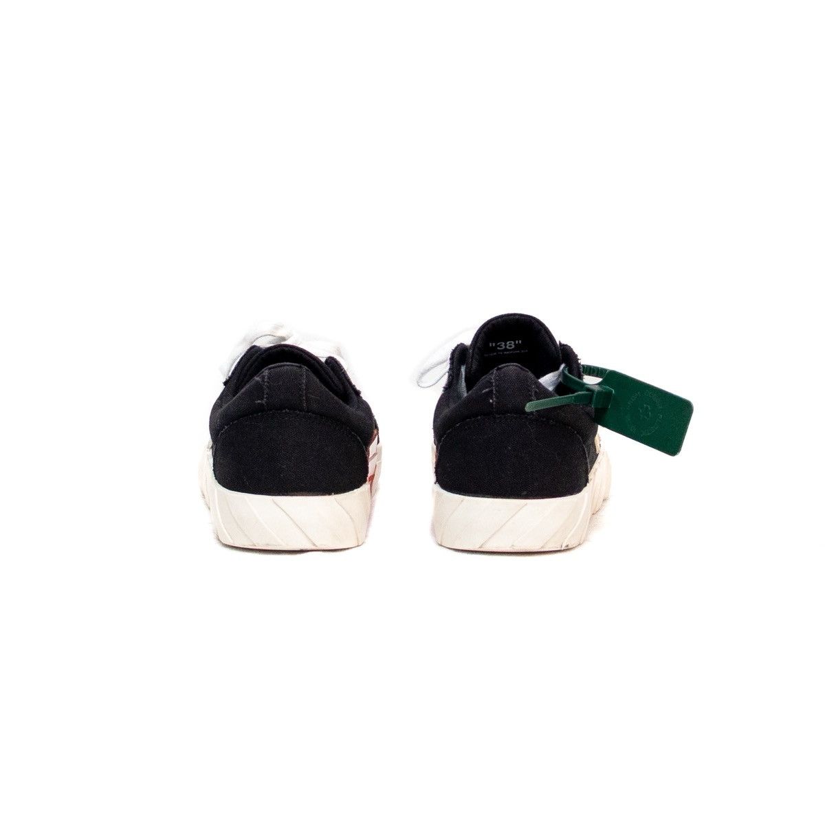 Off-White × Virgil Abloh Off-White Womens Vulcanized Low Top Sneakers BlackWhite US 8 Size US 8 / IT 38 - 5 Thumbnail