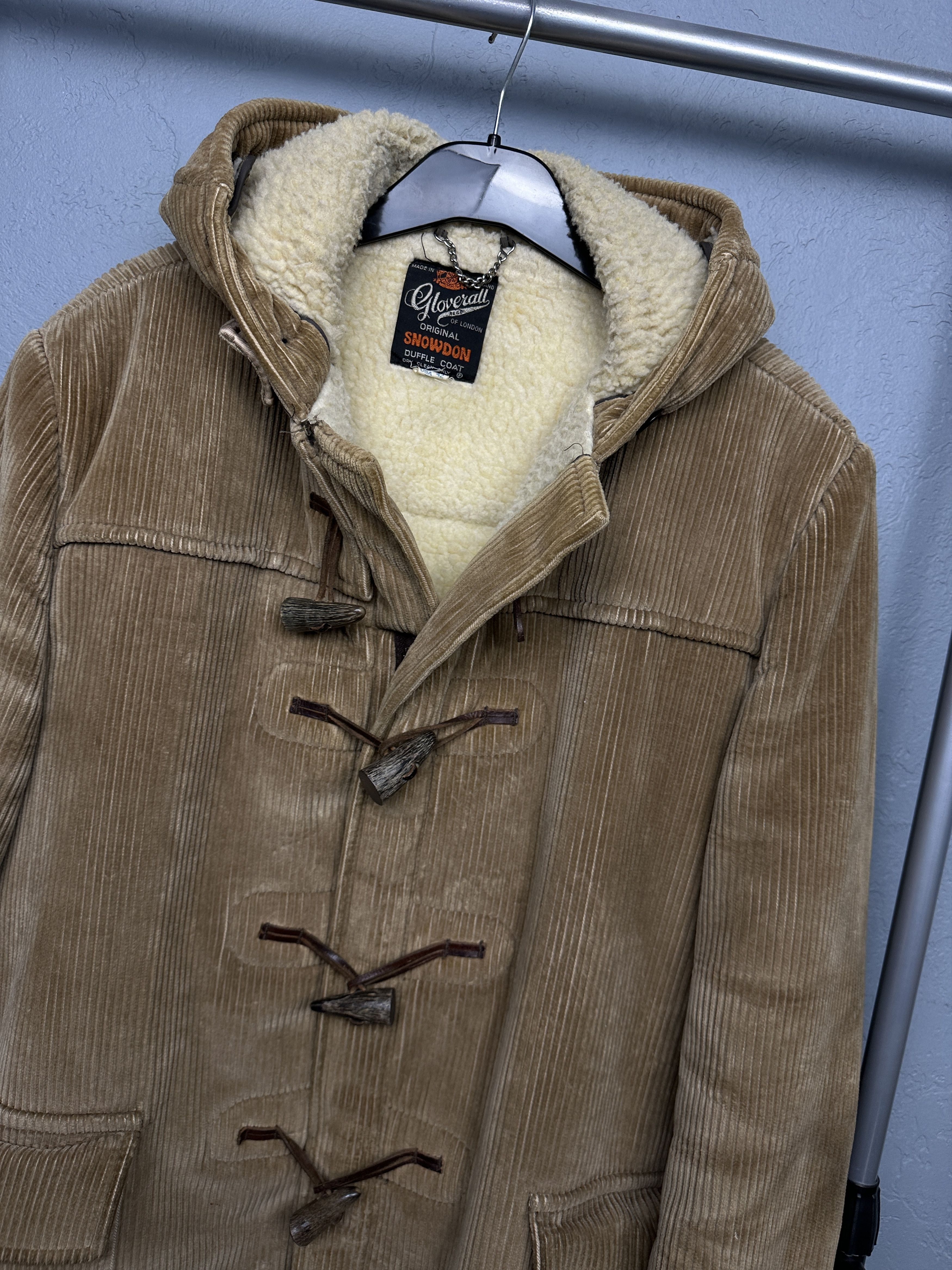Gloverall Gloverall Mens Wool Sherpa Corduroy Duffle Coat Jacket Size US L / EU 52-54 / 3 - 2 Thumbnail