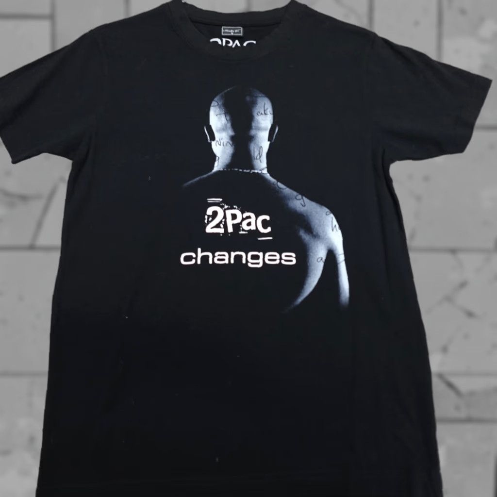 Vintage 2Pac T-shirt Small Black Official Tupac Changes Unisex Shirt Men S Crew Neck Short Sleeve Jersey Flaw Free Vintage? Size US S / EU 44-46 / 1 - 1 Thumbnail