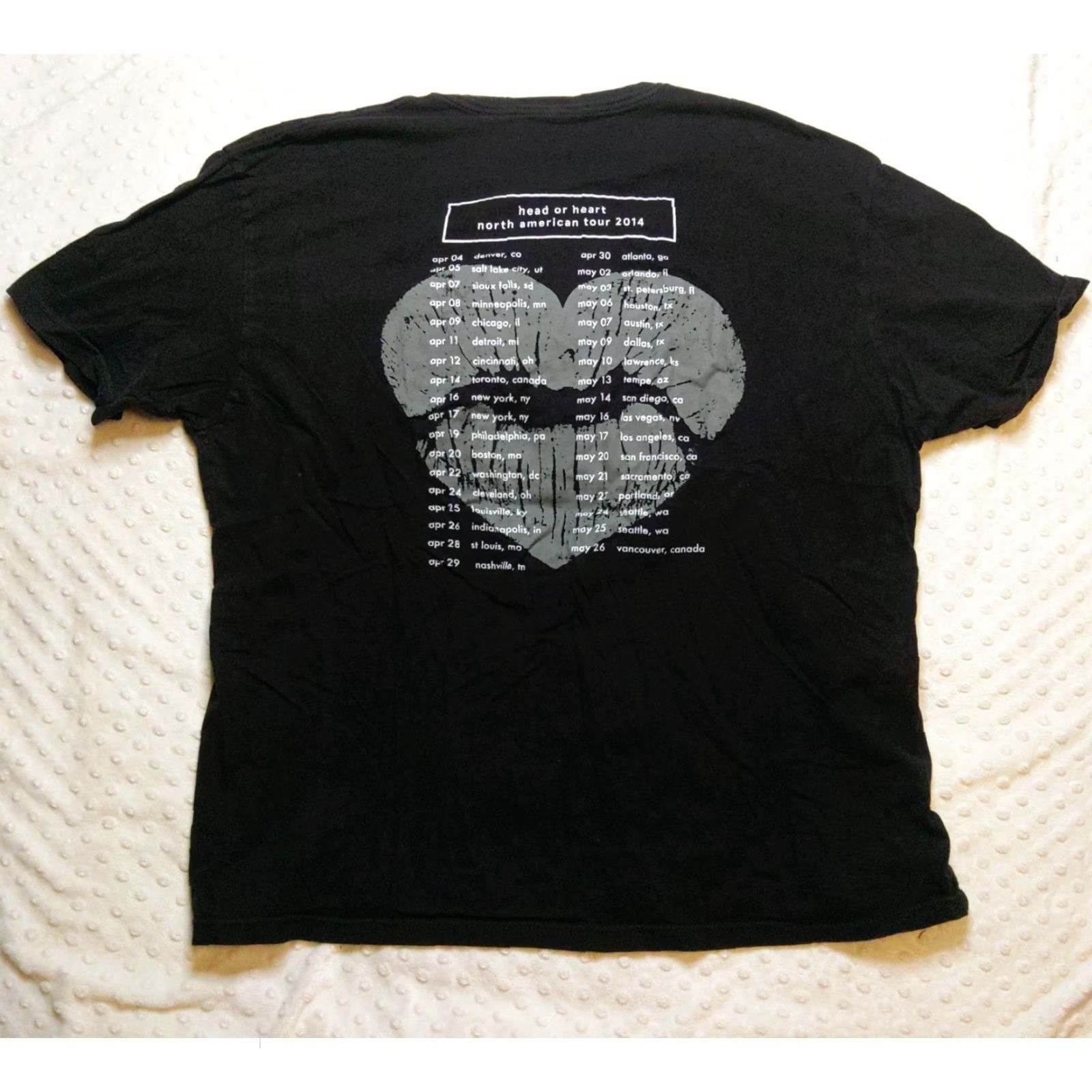 Vintage Christina Perri 2014 Head Or Heart North American Tour Graphic Tee 2XL Shirt Womens Black Short Sleeve 100% Cotton Round Neck Solid Pattern Size XXL / US 16-18 / IT 52-54 - 4 Thumbnail
