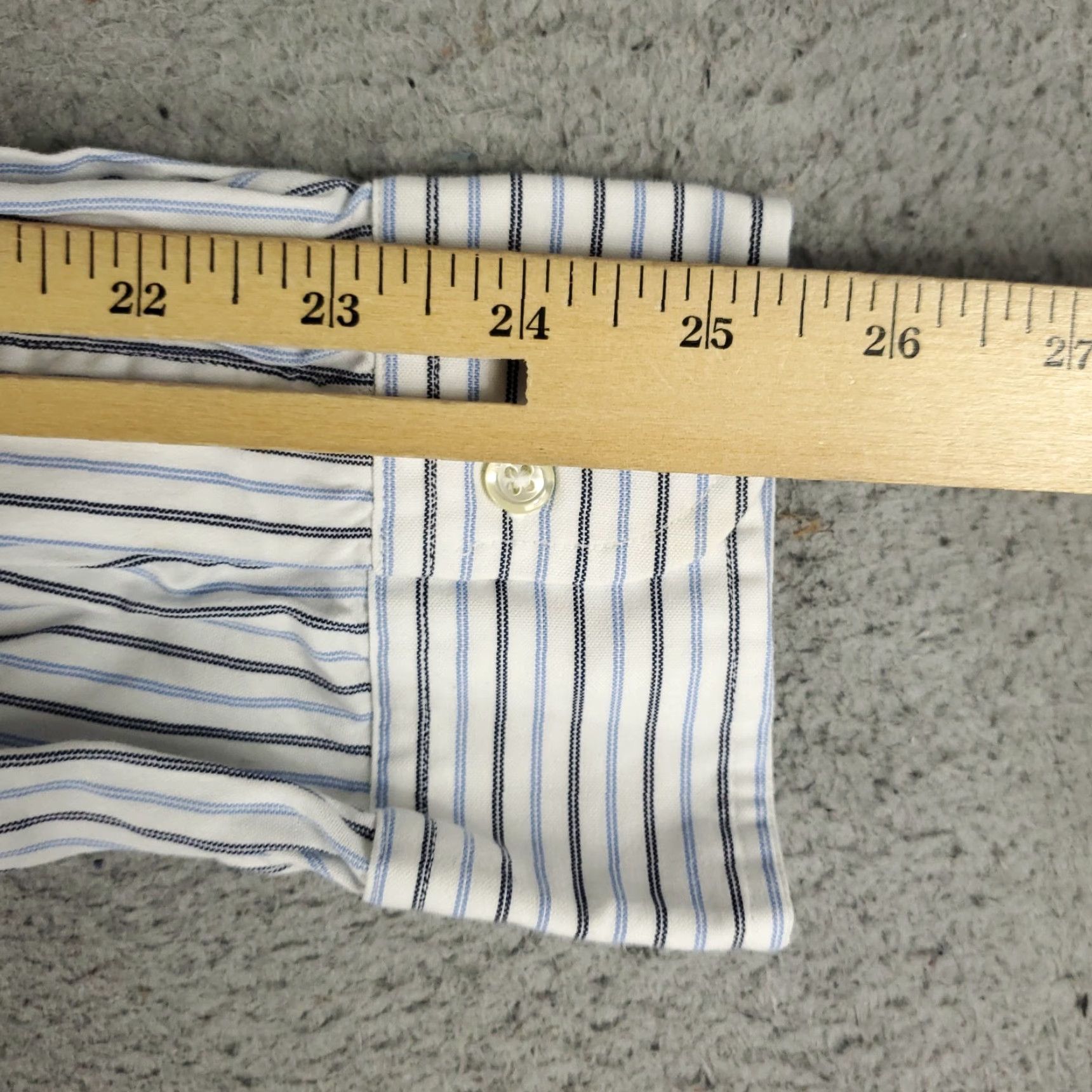 Brooks Brothers Brooks Brothers Dress Shirt Men Size 17 Blue White Striped Button Up Long Sleeve Classic Business Casual Formal Wedding Size 46R - 6 Thumbnail