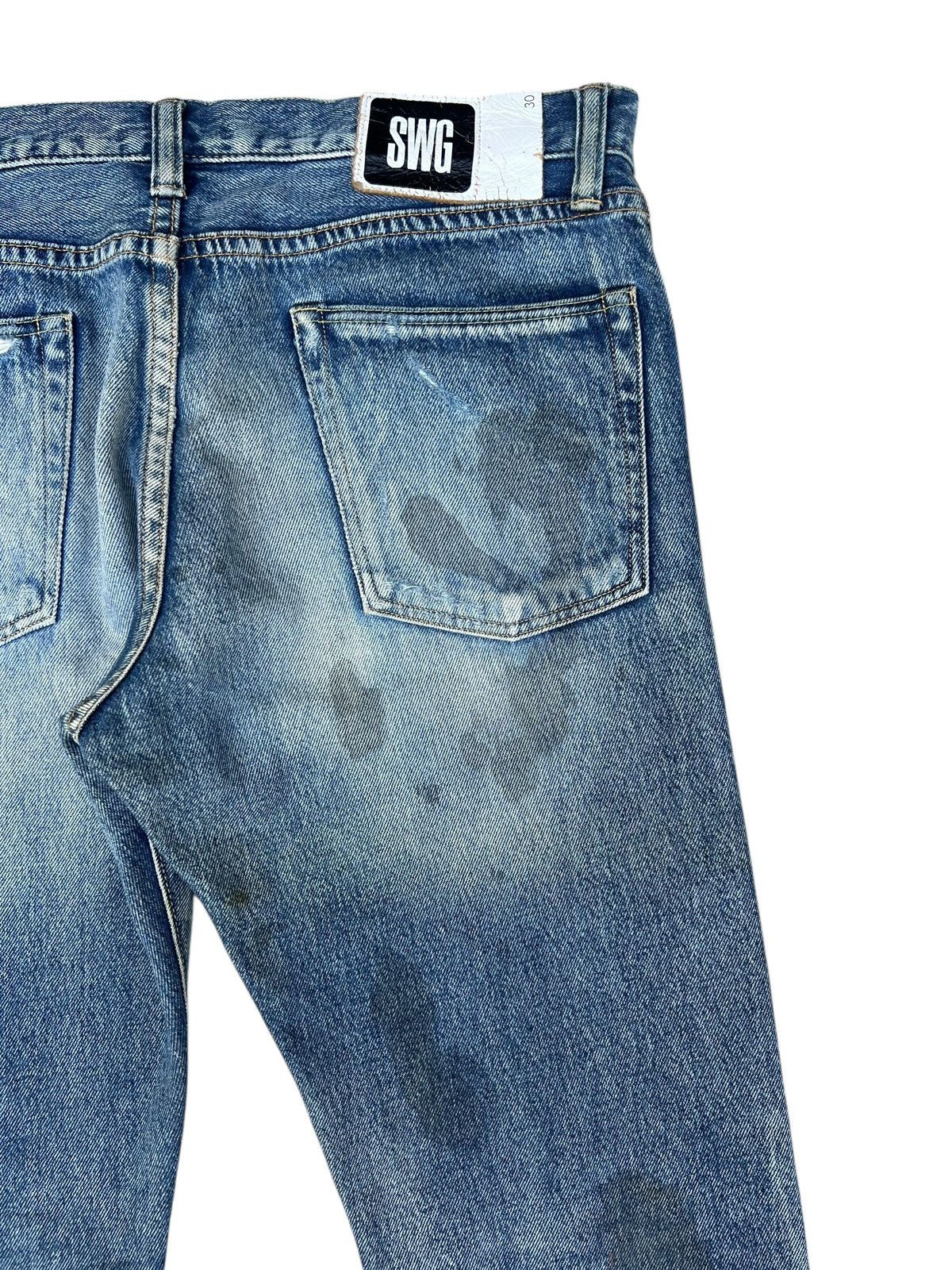 Swagger Swagger Japan Distressed Ripped Denim Jeans Size US 31 - 19 Thumbnail