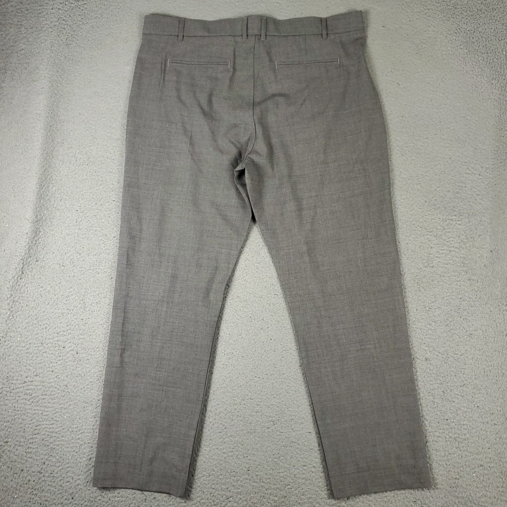 Vintage Greyson Pants 38x29 Gray Stretch Wool Dress Pants Flat Front Chino Trousers Men Regular Gray Size US 38 / EU 54 - 7 Thumbnail