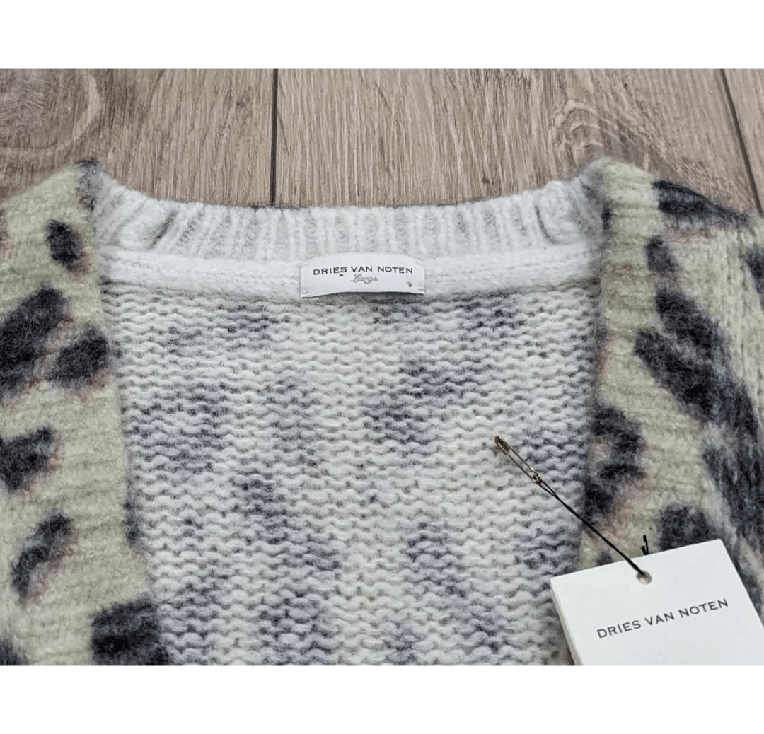 Dries Van Noten Dries Van Noten Leopard Alpaca/Merino Cardigan 