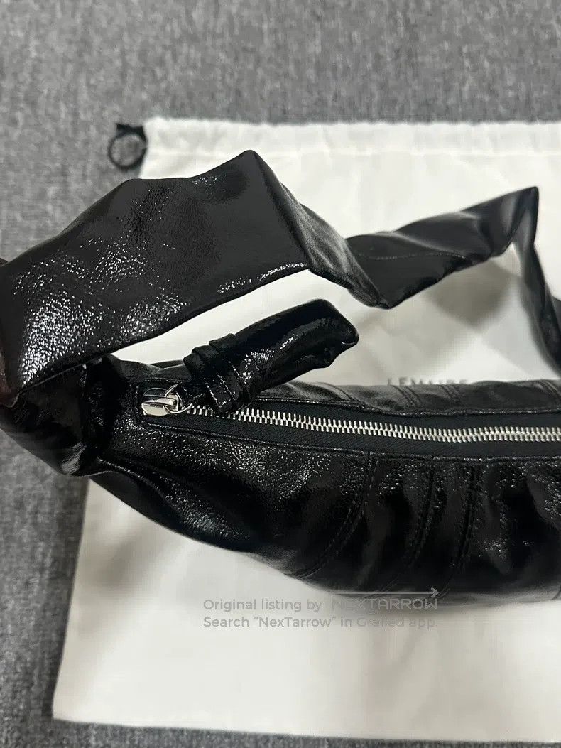 Lemaire LEMAIRE Small Black Coated Leather Horn Bag Size ONE SIZE - 6 Thumbnail