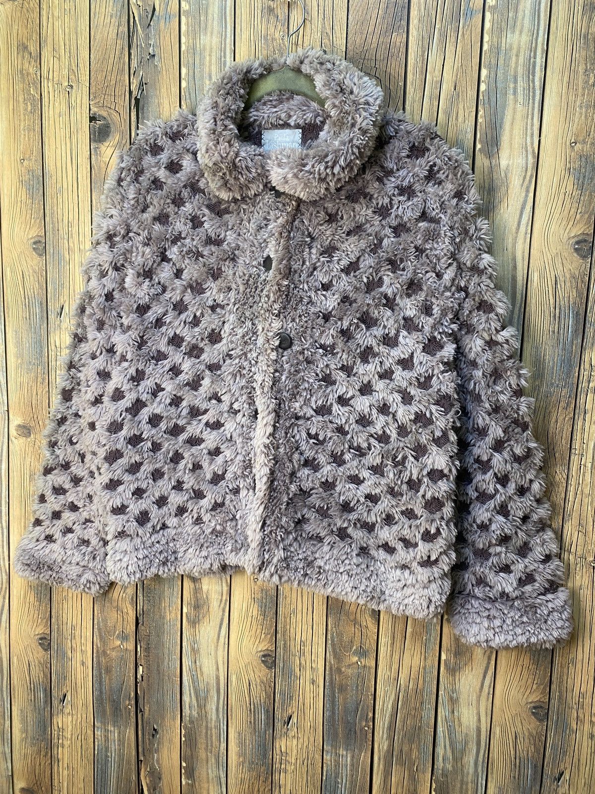Homespun Knitwear Paula Lishman Knitted Fur Jacket - Handmade in Canada - mink Size M / US 6-8 / IT 42-44 - 1 Thumbnail