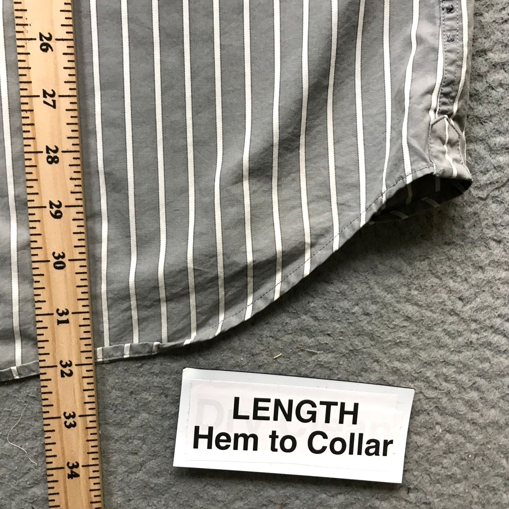 Abercrombie & Fitch Abercrombie & Fitch Muscle Dress Shirt Men XXL Long Sleeve Vertical Striped Gray Size 48R - 6 Thumbnail