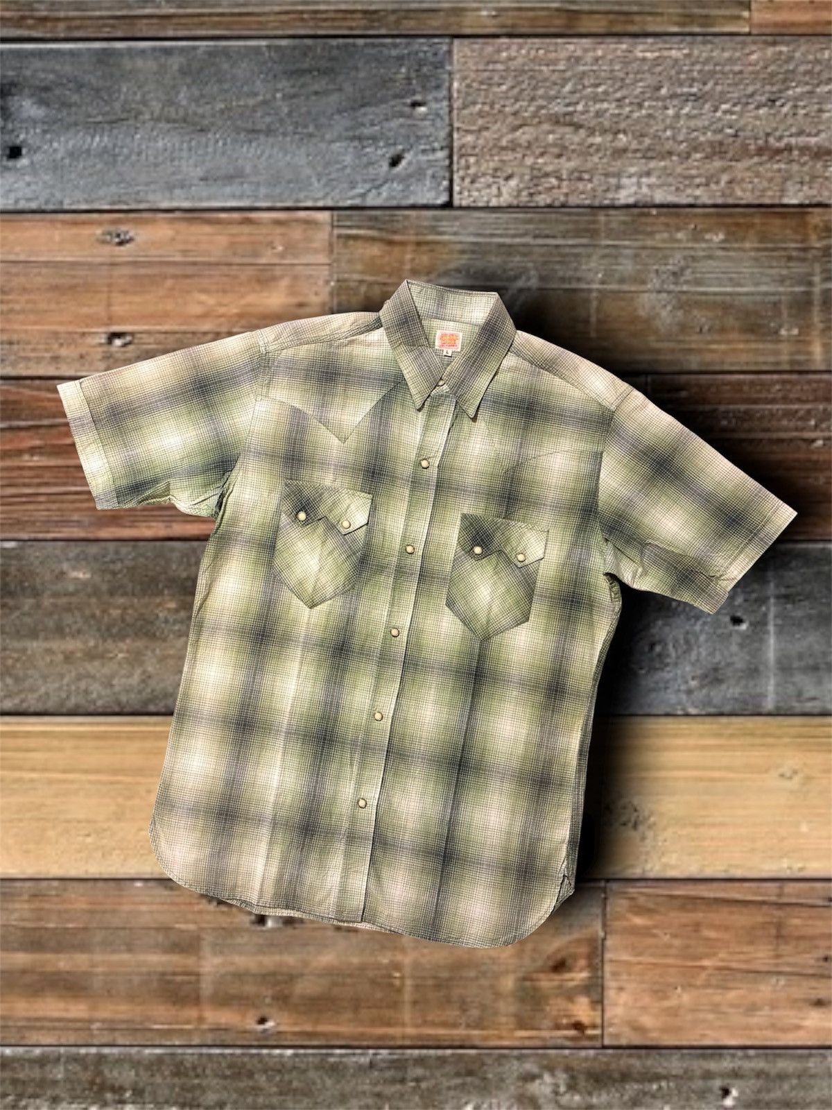 Sugar Cane SUGAR CANE TOYO ENTERPRISE SHADOW PLAID WESTERN SHIRT- LARGE Size US L / EU 52-54 / 3 - 1 Thumbnail