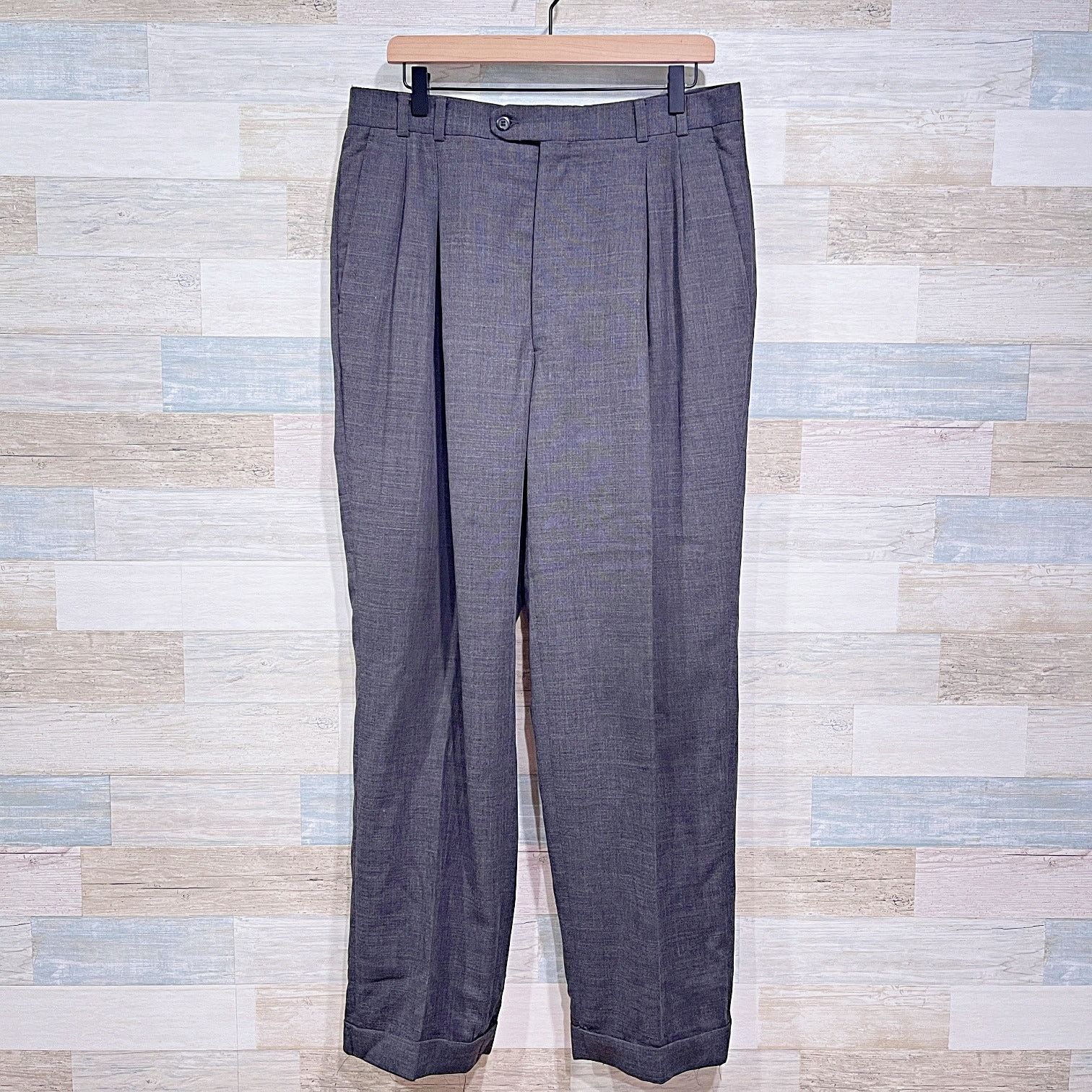 Jhane Barnes Jhane Barnes Vintage Wool Hopsack Suit Gray Mens 42L 36W Size 42L - 8 Thumbnail