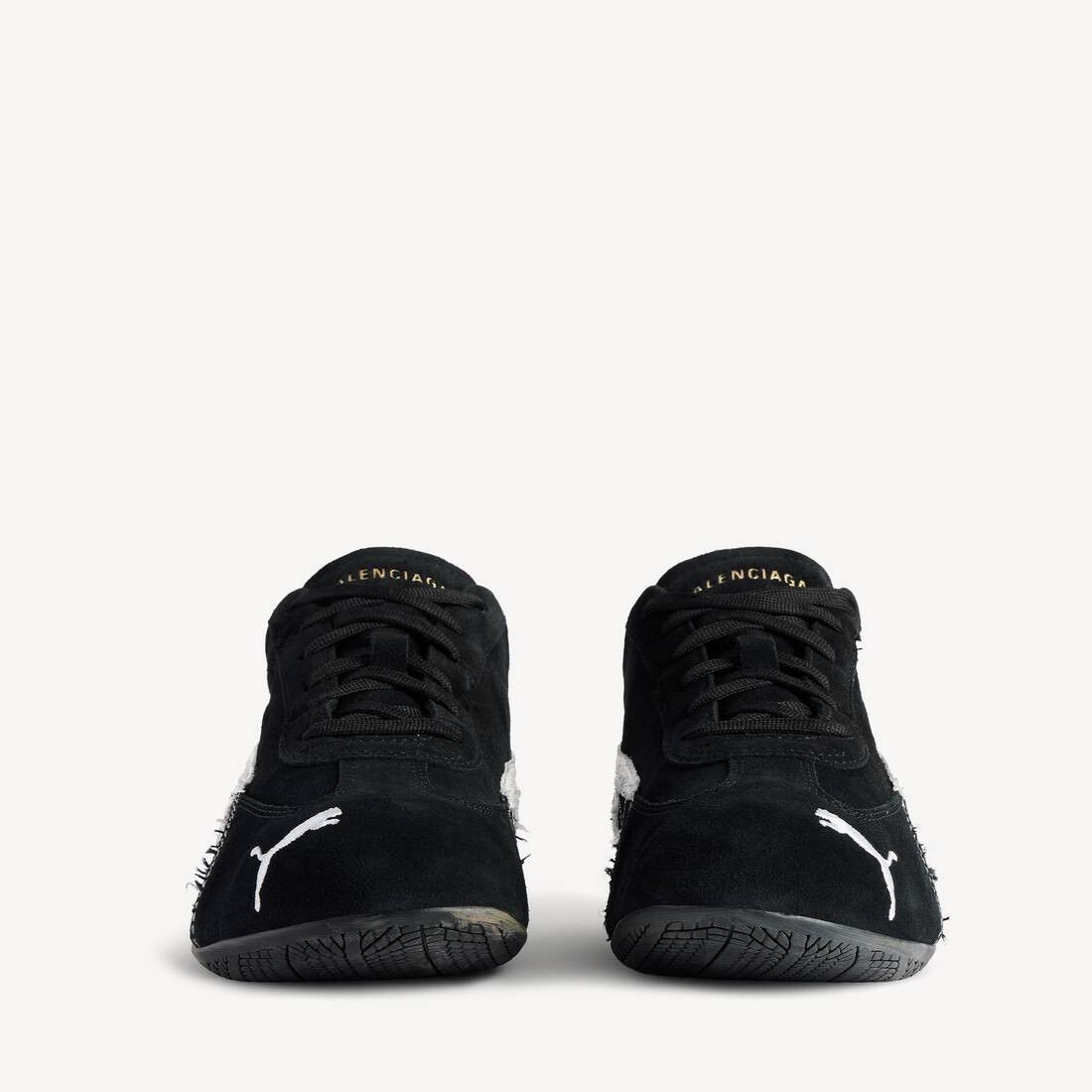 Balenciaga × Puma o1w1db10326 Speedcat Suede Sneakers in Black/White Size US 8 / EU 41 - 3 Thumbnail