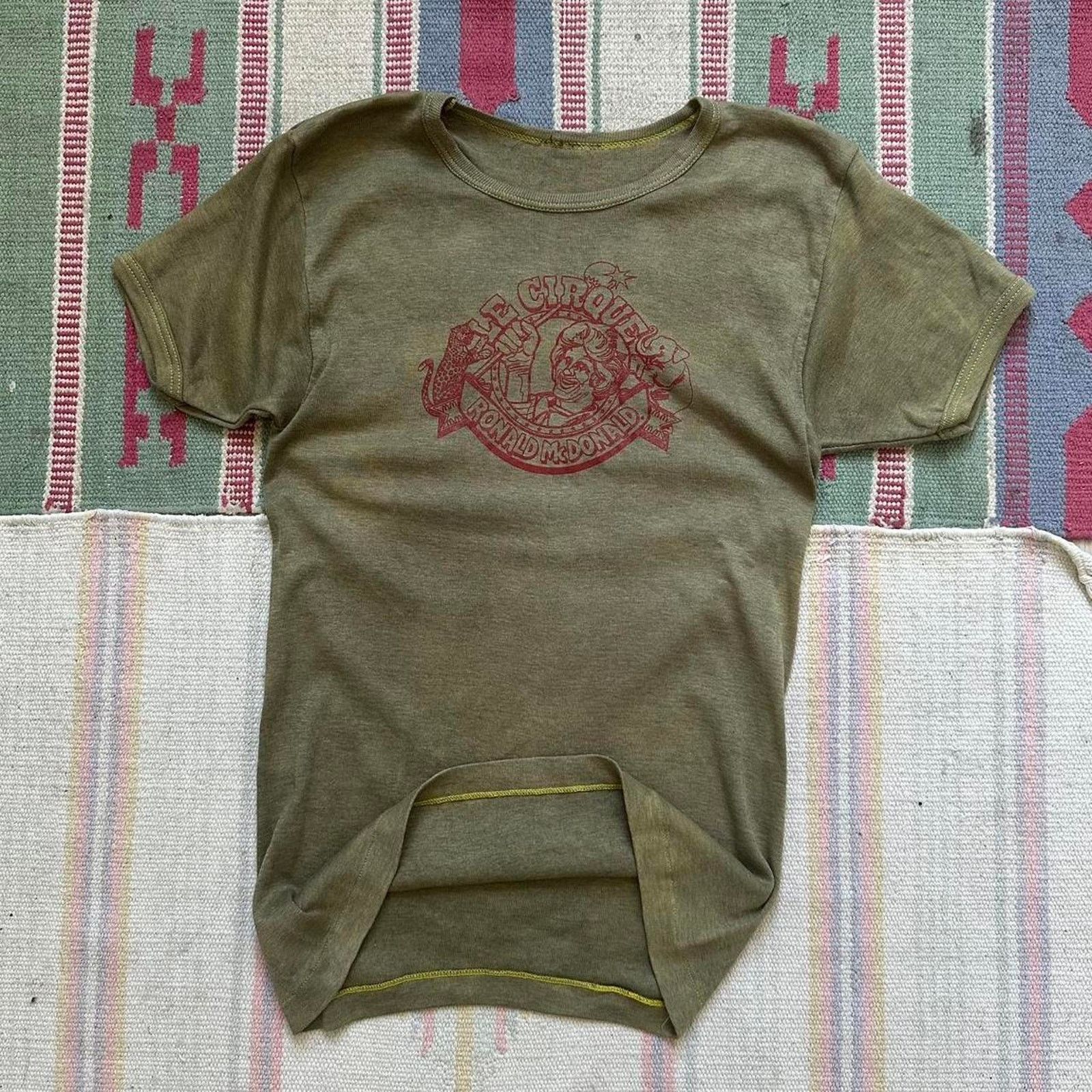 Other Rare Vintage 60s 70s Ronald McDonald Le Cirque Ringer Tee Size US S / EU 44-46 / 1 - 3 Thumbnail