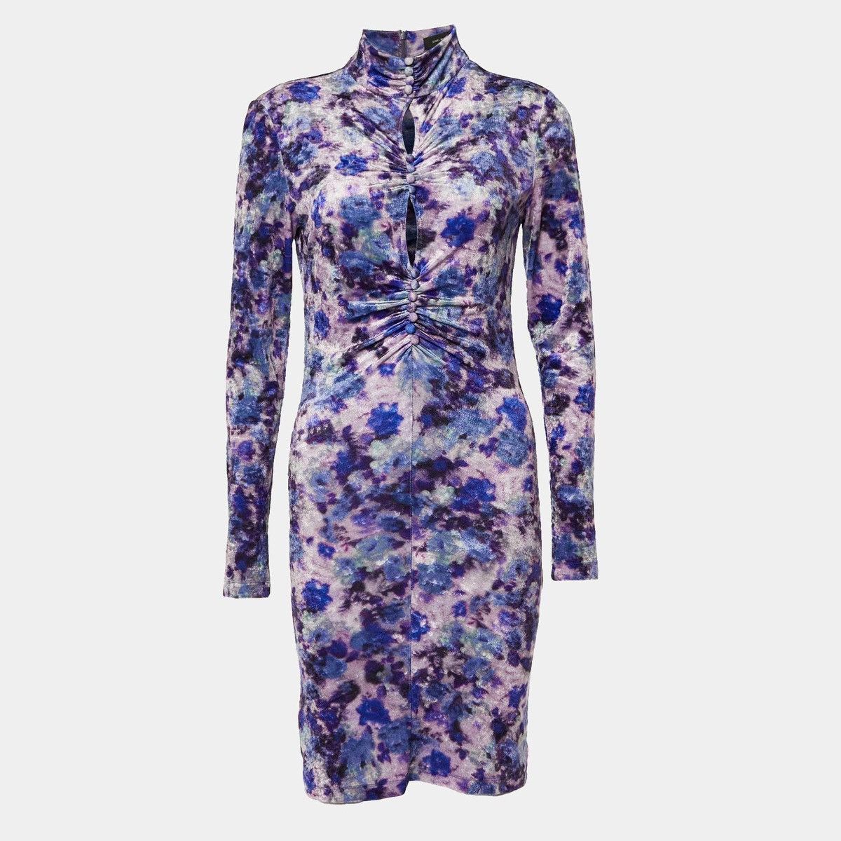 Isabel Marant Isabel Marant Gram floral velvet dre Size S / US 4 / IT 40 - 4 Thumbnail