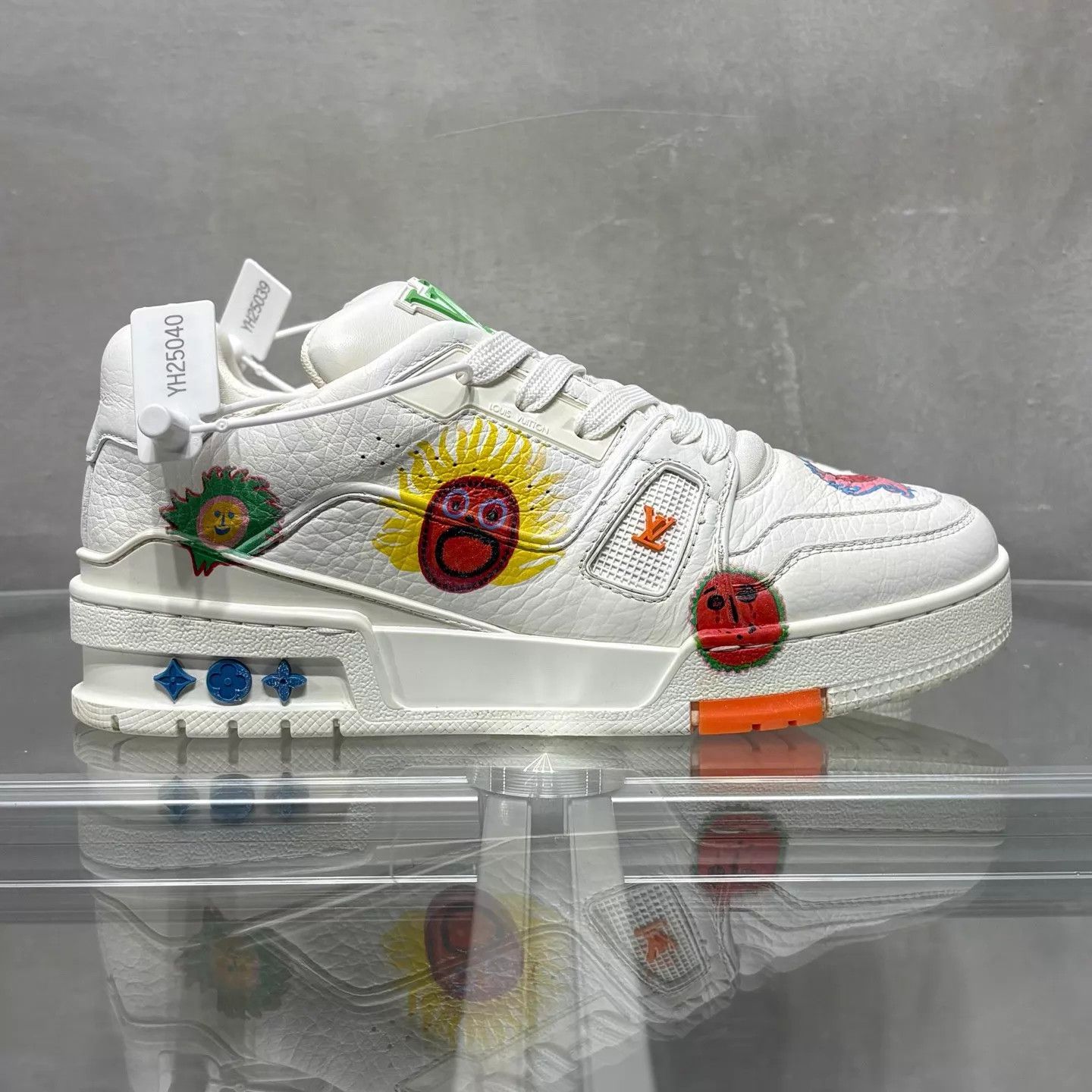 Louis Vuitton LV Trainer x YayoiKusama White UK2.5/36.5 YH25039 Size US 5 / IT 35 - 4 Thumbnail