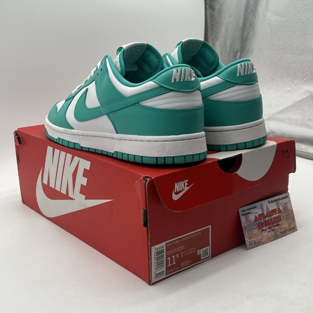 Nike Nike dunk low clear Jade Size US 11.5 / EU 44-45 - 4 Thumbnail