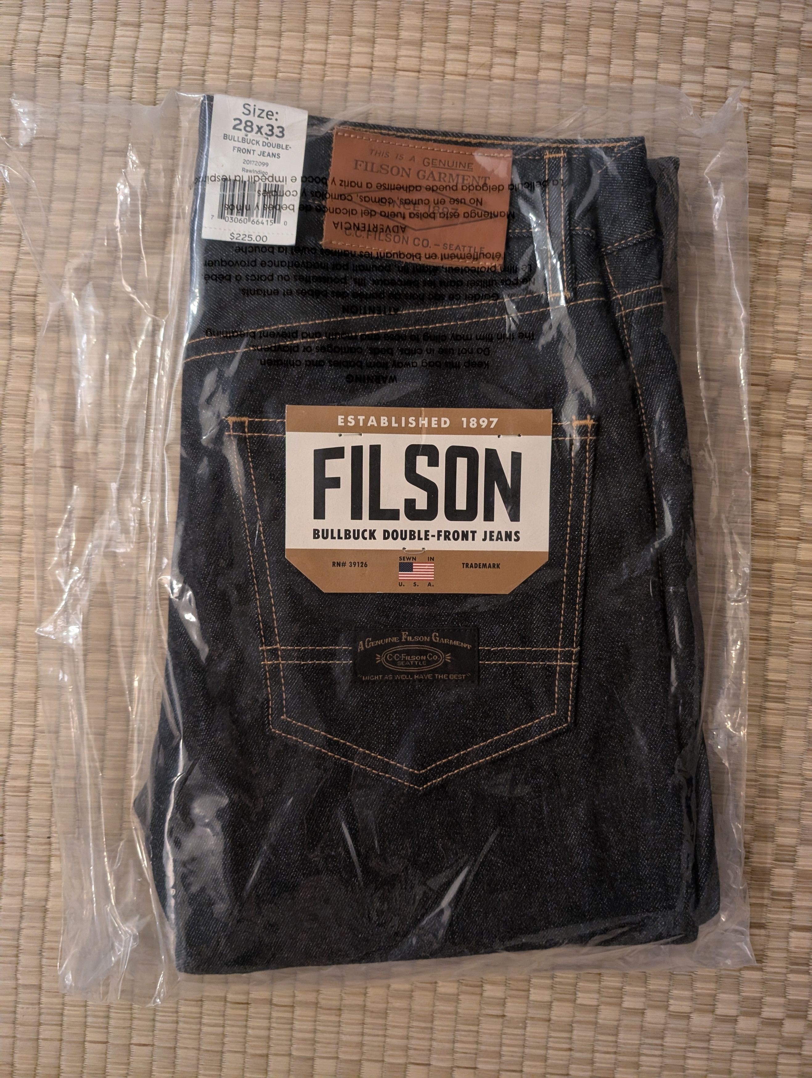 Filson NWT Filson Bullbuck Double Front Jeans Raw Made in USA Size US 28 / EU 44 - 2 Thumbnail