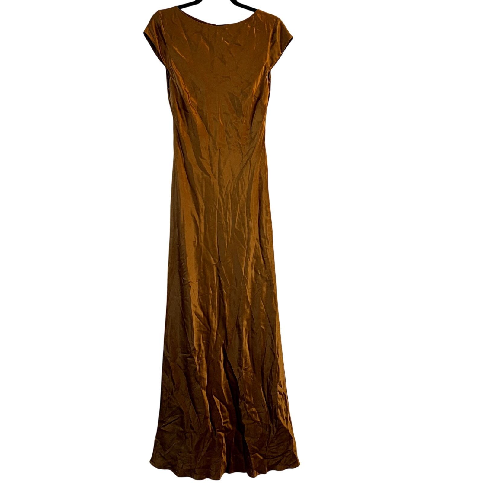 Reformation Reformation Niamh Silk Dress Copper Gold Size 8 100% Size M / US 6-8 / IT 42-44 - 1 Thumbnail