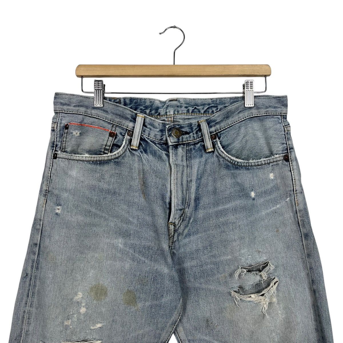Edwin Vintage Edwin Japan Distressed Redline Denim Jeans Size US 32 / EU 48 - 2 Thumbnail