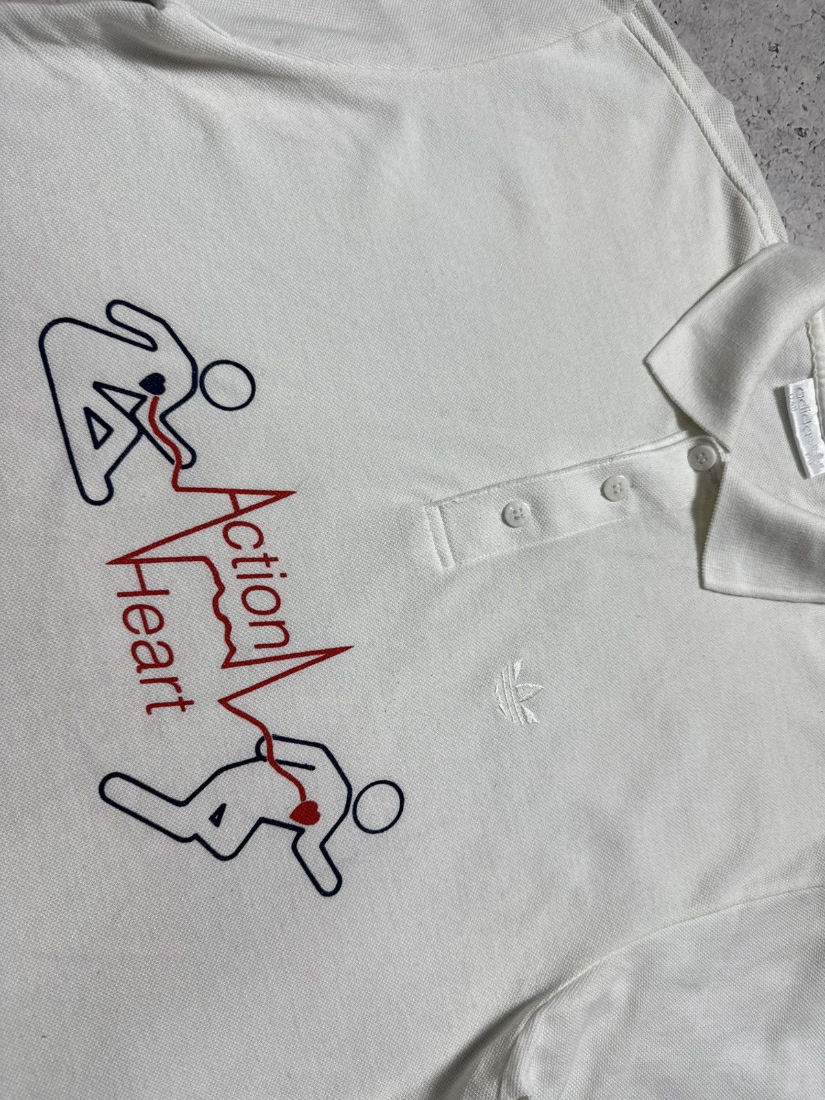 Adidas Adidas Vintage 90’s Polo Shirt White Big Logo Size US M / EU 48-50 / 2 - 8 Thumbnail