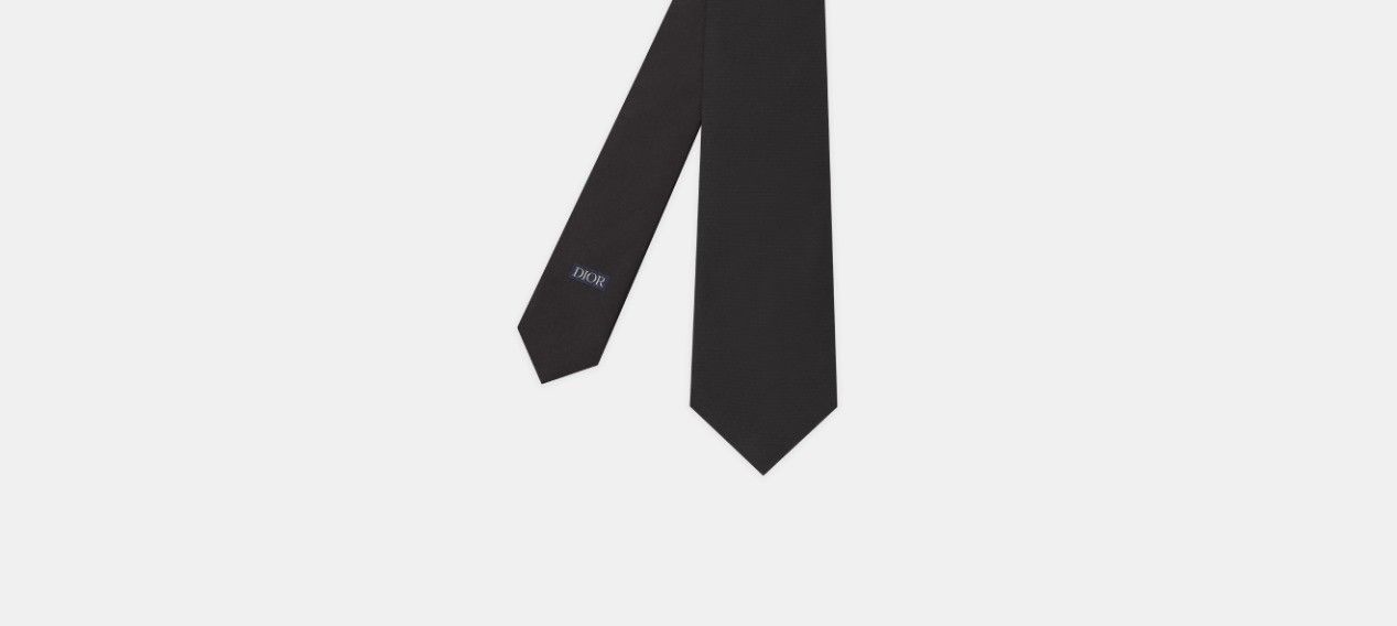 Dior o1w1db10824 Size: OS / Interlaced Signature Tie in Black Size ONE SIZE - 2 Thumbnail