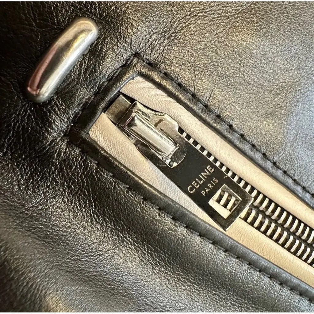 Celine Celine SS19 Hedi Slimane Two-Tone Biker Leather Jacket Size US L / EU 52-54 / 3 - 7 Thumbnail