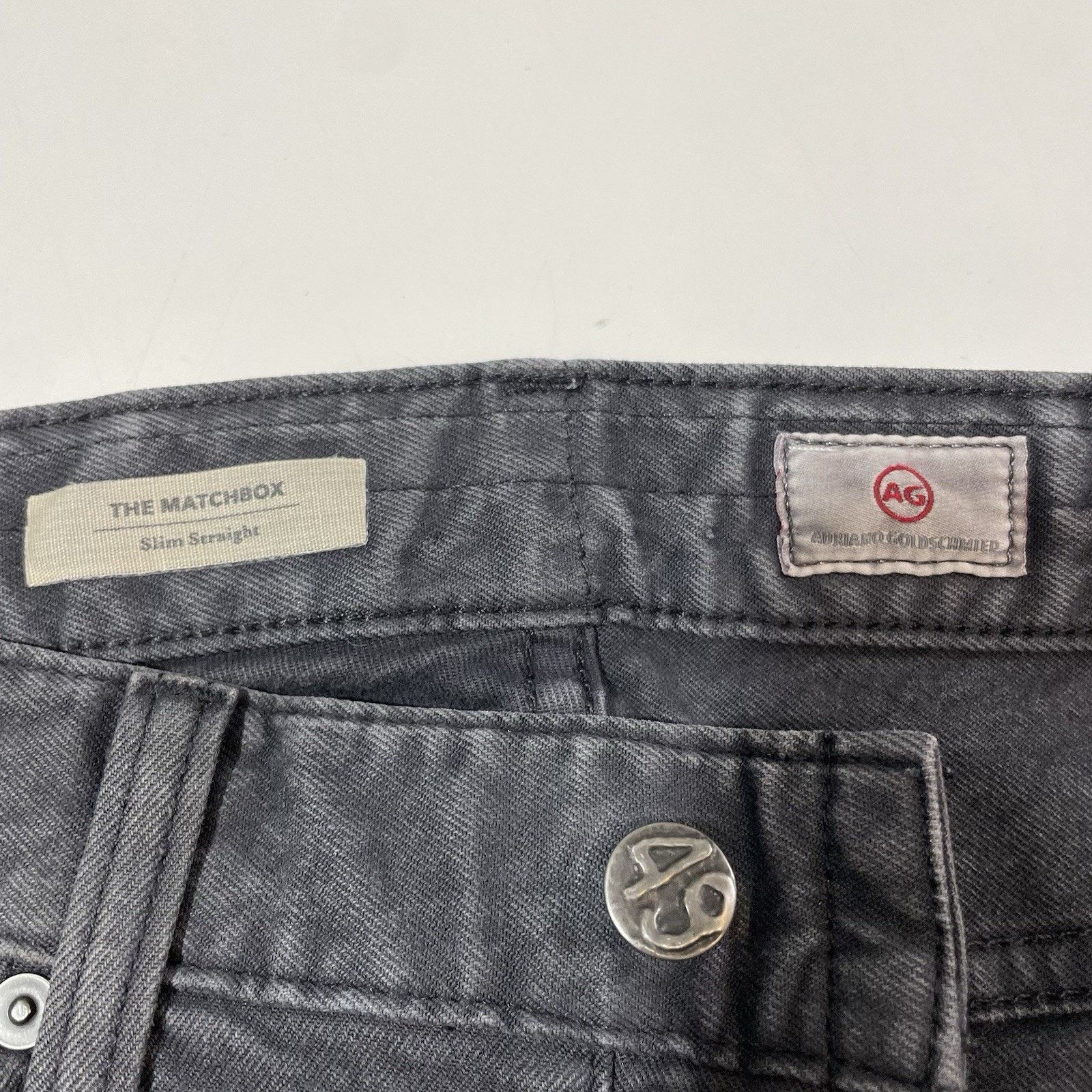 AG Adriano Goldschmied AG Men’s The Matchbox Slim Straight Black Denim Jeans 30x33 Size US 30 / EU 46 - 2 Thumbnail