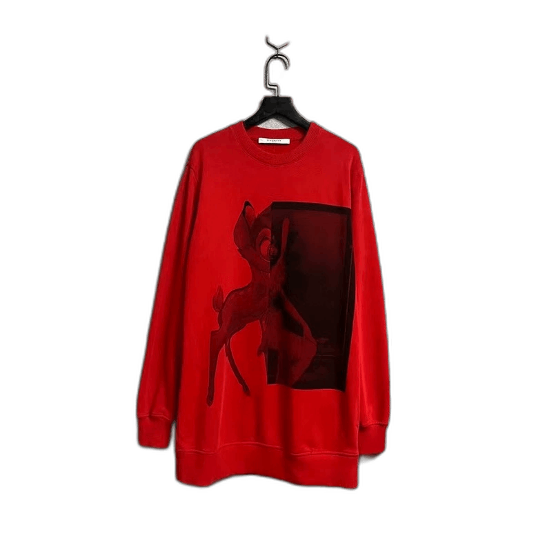 Other Givenchy Givenchy Red Sweatshirt with Bambi Design -2507 Size US XS / EU 42 / 0 - 1 Thumbnail