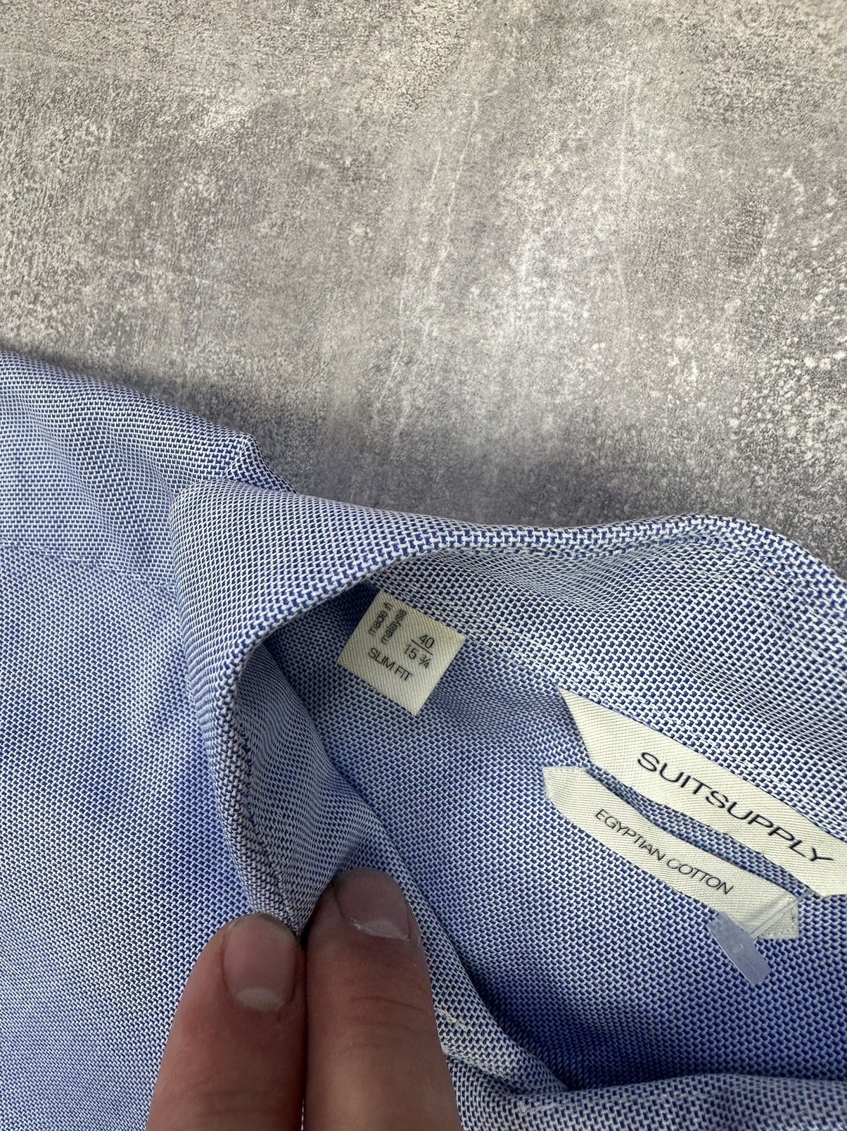 Vintage Suitsupply Luxury Blue Cotton Shirts Button Up Size US L / EU 52-54 / 3 - 4 Thumbnail