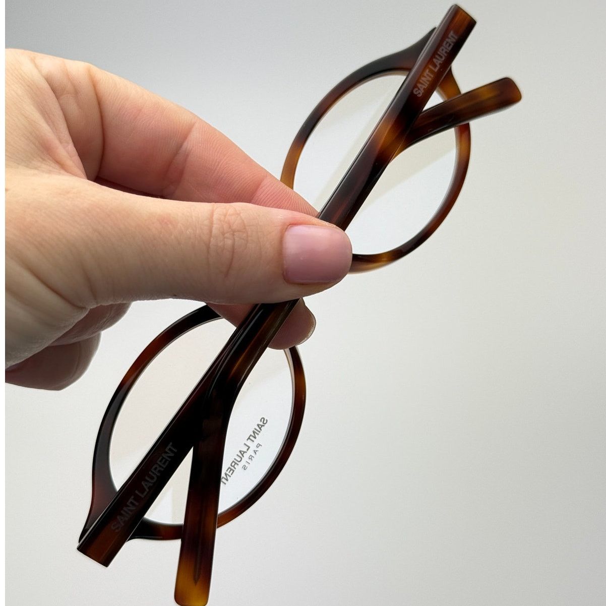Saint Laurent Paris NEW Saint Laurent SL751 OPT 003 Shiny Havana/Blue LightBlock Size ONE SIZE - 10 Thumbnail