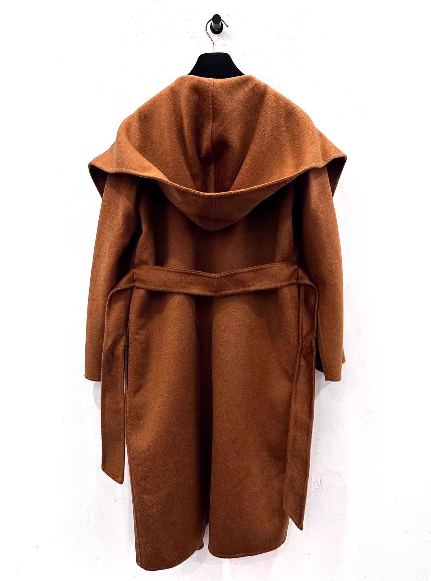 Max Mara MaxMara Navarra Women's Brown Cashmere Hood Robe 36 Size XS / US 0-2 / IT 36-38 - 3 Thumbnail