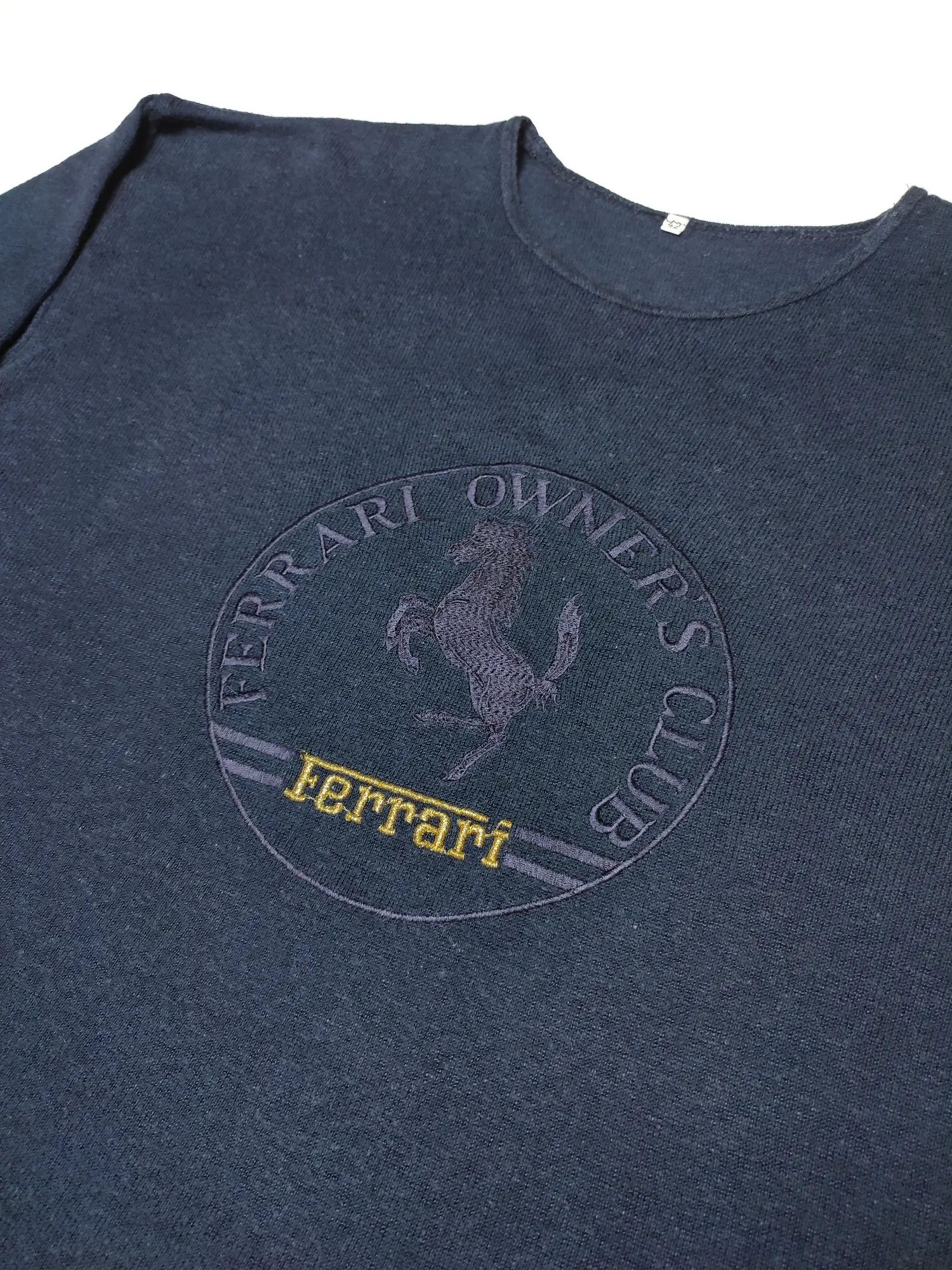 Ferrari × Vintage Vintage 80's Ferrari Owners Club Logo sweater Size US M / EU 48-50 / 2 - 1 Thumbnail