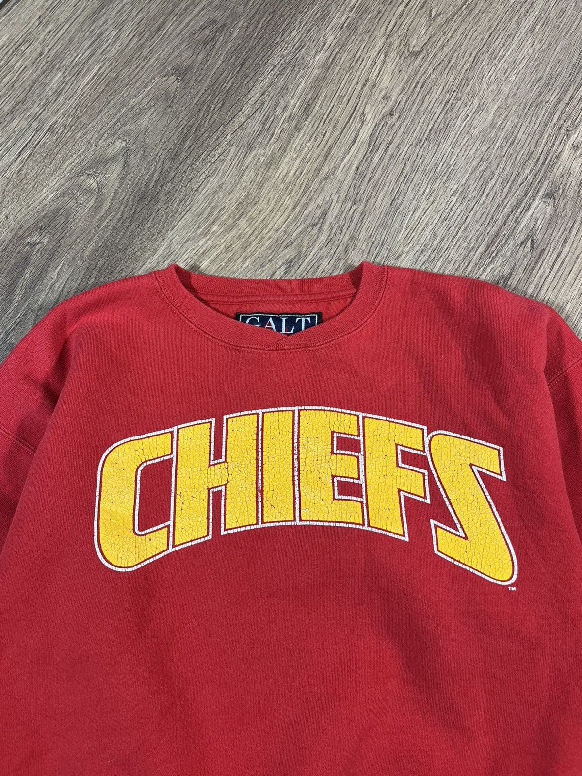 Vintage Vintage 1995NFLP Kansas City Chiefs Sweatshirt Size US L / EU 52-54 / 3 - 4 Thumbnail
